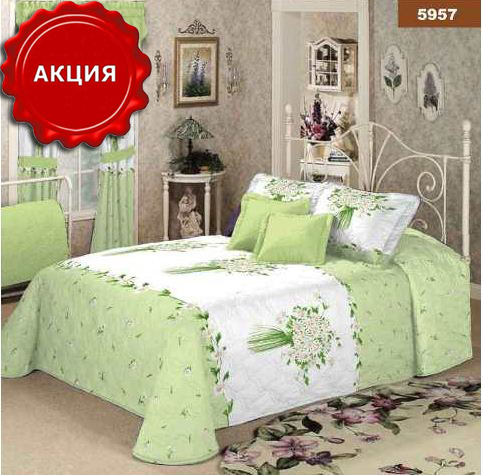 «5957. 1.5-ный-230грн. 2-сп.-270грн. Евро-300грн. Семейный- 370грн. Материал: Бязь Ранфорс (100% хлопок). Украина.»