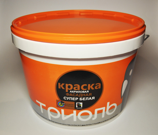 «Акриловая фасадная супер белая краска Триоль Профиколор»